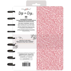 Scrapbooking  Maggie Holmes Day-To-Day Undated Dashboard Planner 7.5"X9.5" Pink Vines Planner