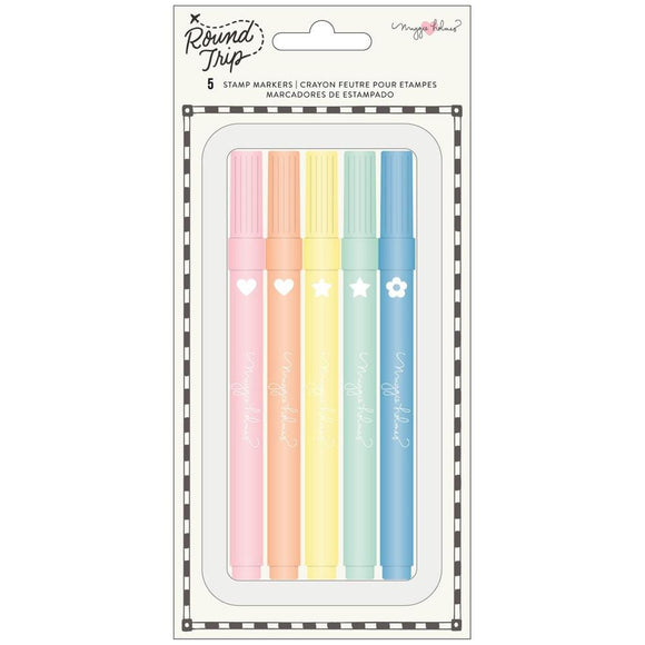 Scrapbooking  Maggie Holmes Round Trip Stamp Markers 5/Pkg stamp