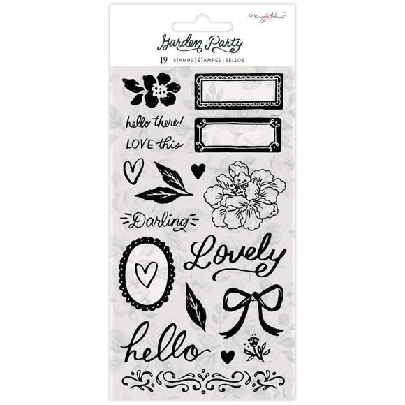 Scrapbooking  Maggie Holmes Garden Party Acrylic Stamps 19/Pkg stamps