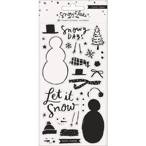 Scrapbooking  Snowflake Acrylic Clear Stamps 31/Pkg stickers