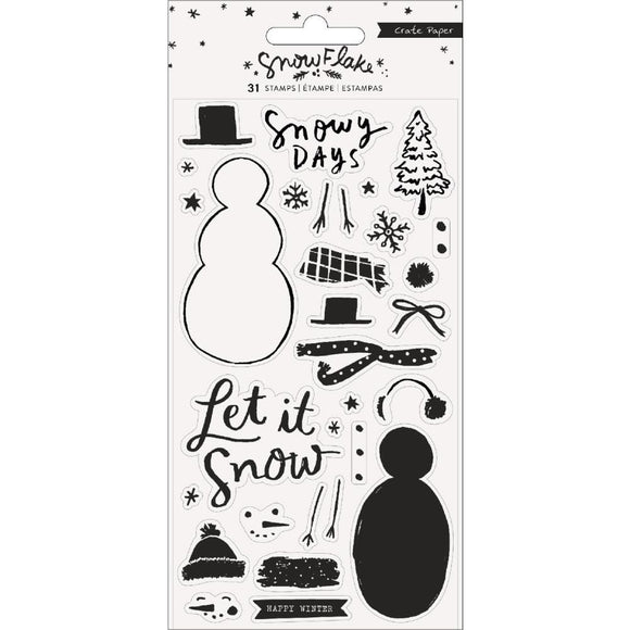 Scrapbooking  Snowflake Acrylic Clear Stamps 31/Pkg stickers