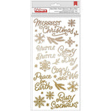 Scrapbooking  Busy Sidewalks Gold Thickers Stickers 91/Pkg Hustle & Bustle Phrase stickers