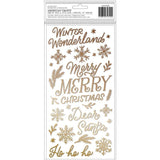 Scrapbooking  Busy Sidewalks Gold Thickers Stickers 91/Pkg Hustle & Bustle Phrase stickers