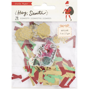 Scrapbooking  Hey, Santa Confetti Set Acetate, Vellum & Mylar stickers