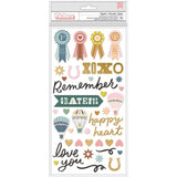 Scrapbooking  Maggie Holmes Market Square Thickers Stickers 78/Pkg Together Phrase/Puffy stickers