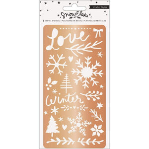 Scrapbooking  Snowflake Metal Stencil Copper stickers