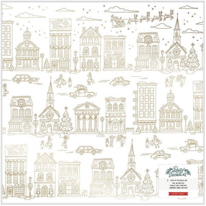 Scrapbooking  Busy Sidewalks Specialty Paper 12"X12" Acetate W/Gold Foil Accents Vellum and Acetate