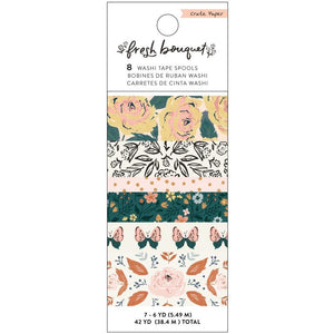 Scrapbooking  Fresh Bouquet Washi Tape 8/Pkg vellum