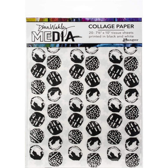 Scrapbooking  Dina Wakley Media Collage Tissue Paper 7.5