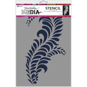 Scrapbooking  Dina Wakley Media Stencils 9"X6" Giant Flourish Paper Collections 12x12