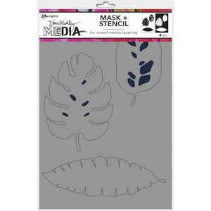 Scrapbooking  Dina Wakley Media Stencils + Masks 6"X9" Tropical Paper Collections 12x12