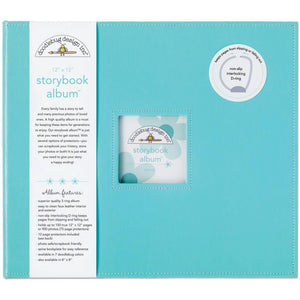 Scrapbooking  Doodlebug Storybook D-Ring Album 12"X12" - Pool 12'x12" Albums
