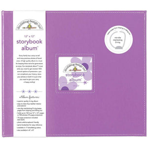 Scrapbooking  Doodlebug Storybook D-Ring Album 12"X12" - Lilac albums