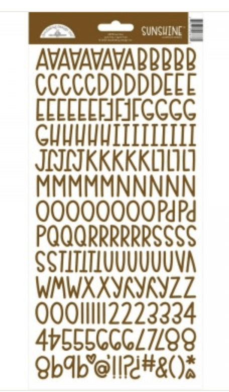 Scrapbooking  Doodlebug Sunshine Cardstock Alpha Stickers 6