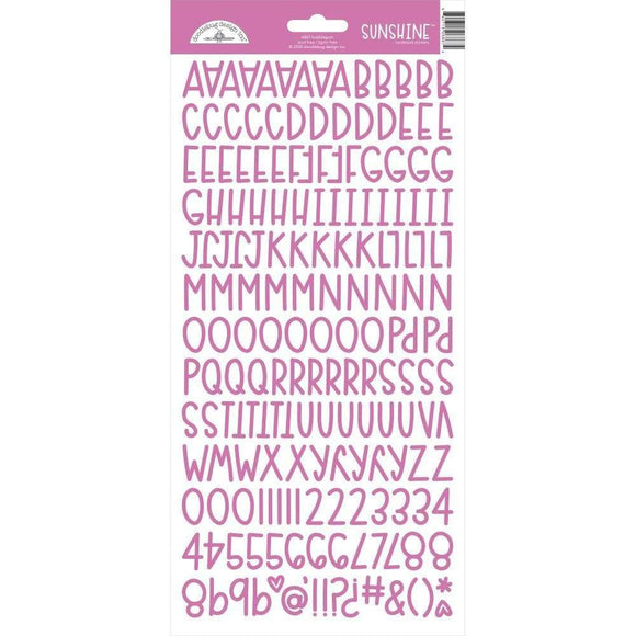 Scrapbooking  Doodlebug Sunshine Cardstock Alpha Stickers 6