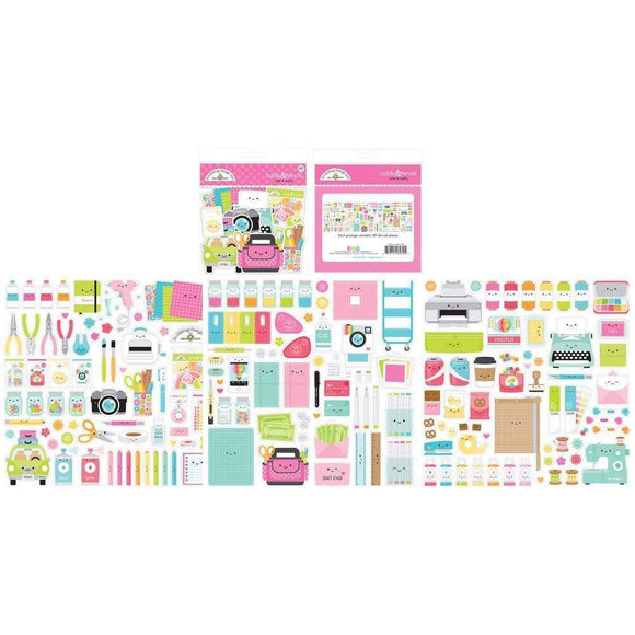 Scrapbooking  Doodlebug Odds & Ends Die-Cuts Cute & Crafty 187pk Ephemera