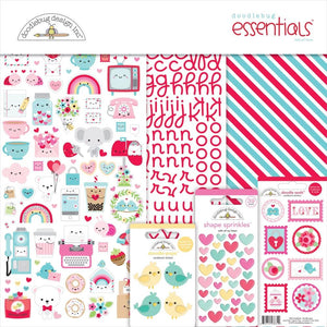 Scrapbooking  Doodlebug Essentials Page Kit 12"X12" Lots Of Love stickers
