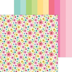 Scrapbooking  Doodlebug My Happy Place Double-Sided Cardstock 12"X12" - Garden Girl Paper 12"x12"