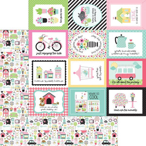 Scrapbooking  Doodlebug My Happy Place Double-Sided Cardstock 12"X12" -My Happy Place Paper 12"x12"