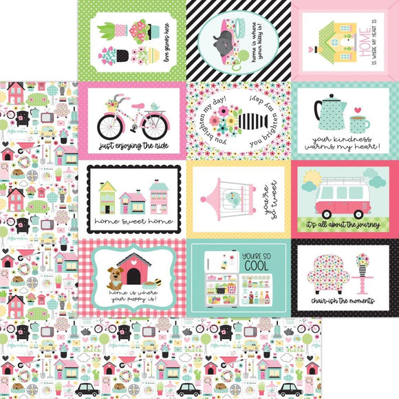 Scrapbooking  Doodlebug My Happy Place Double-Sided Cardstock 12