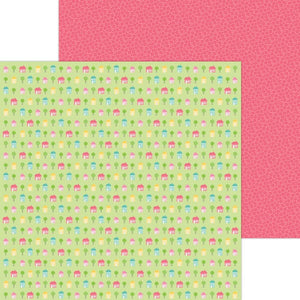 Scrapbooking  Doodlebug My Happy Place Double-Sided Cardstock 12"X12" - The Neighbourhood Paper 12"x12"
