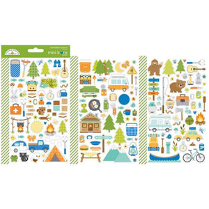 Scrapbooking  Dooblebug Mini Cardstock Stickers 3/Pkg Great Outdoors Icons stickers