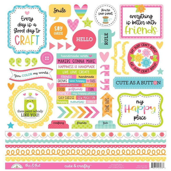 Scrapbooking  Doodlebug This & That Cardstock Stickers 12