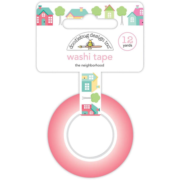 Scrapbooking  Doodlebug Washi Tape 15mmX12yd The Neighborhood WASHI Tape