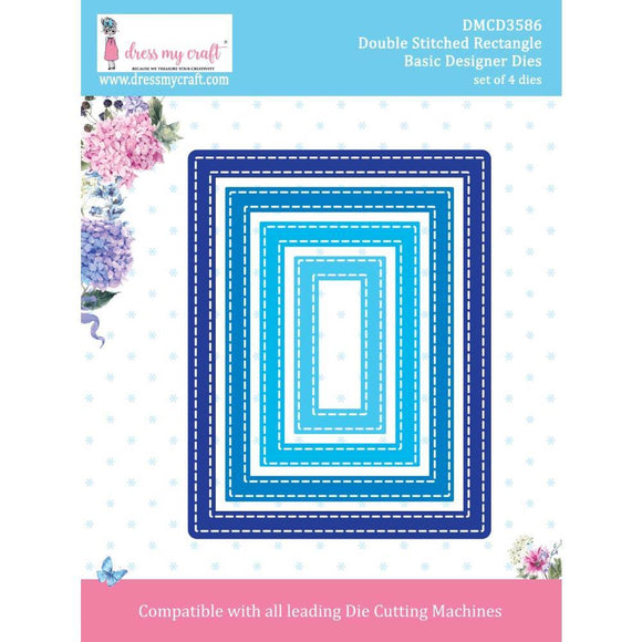 Scrapbooking  Dress My Craft Basic Designer Dies Double Stitched Rectangle dies