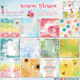 Scrapbooking  Dress My Craft Single-Sided Paper Pad 6"X6" 24/Pkg Awesome Blossom, 12 Designs/2 Each Paper Pad