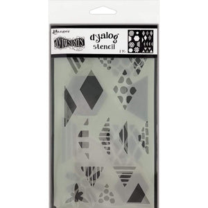 Scrapbooking  Dyan Reaveley's Dylusions Dyalog Stencil Quilt It Stencil