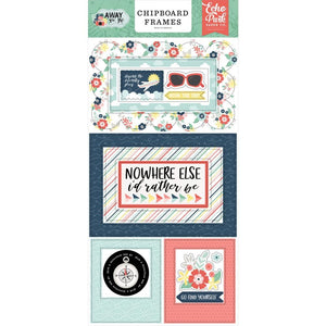 Scrapbooking  Echo Park Away We Go Chipboard 6"X13" Frames Chipboard
