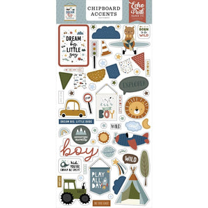 Scrapbooking  Echo Park Dream Big Little Boy Chipboard 6"X13" Accents chipboard