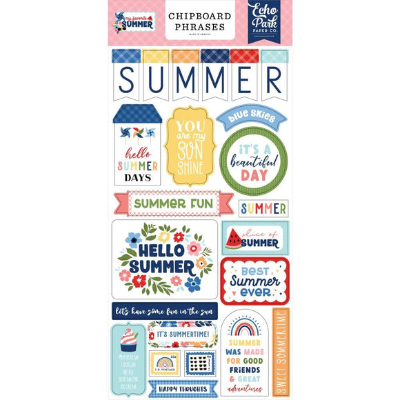 Scrapbooking  Echo Park My Favorite Summer Chipboard 6