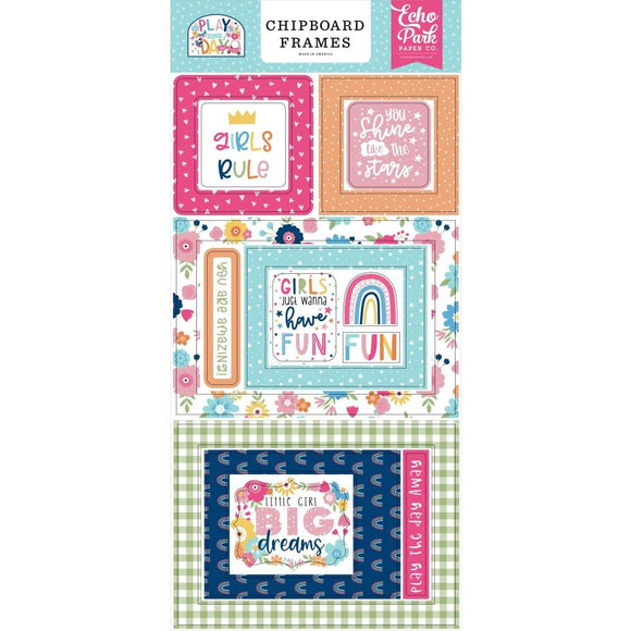 Scrapbooking  Echo Park Play All Day Girl Chipboard 6