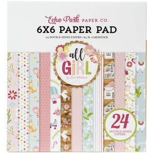 Scrapbooking  All Girl  Double-Sided Paper Pad 6"X6" 24/Pkg Chipboards