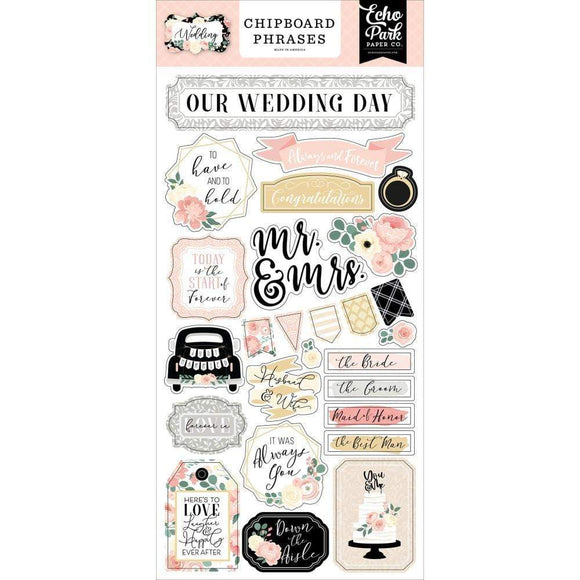 Scrapbooking  Echo Park Wedding Chipboard 6