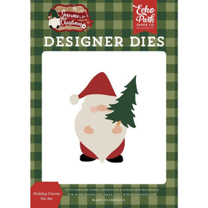 Scrapbooking  Echo Park Dies Holiday Gnome, Gnome For Christmas dies