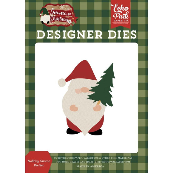 Scrapbooking  Echo Park Dies Holiday Gnome, Gnome For Christmas dies
