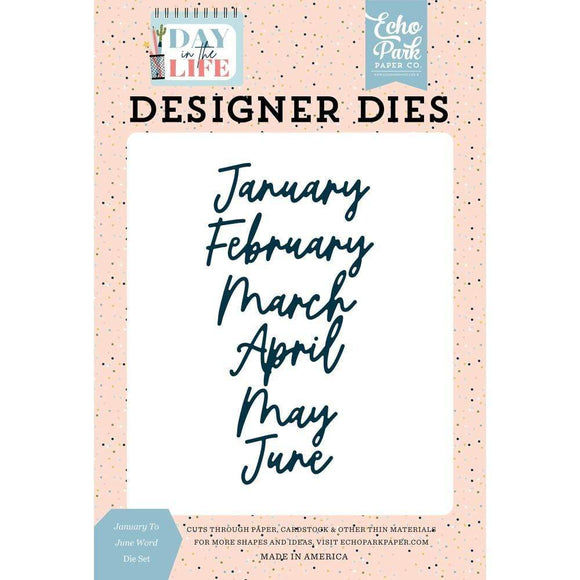 Scrapbooking  Echo Park Dies January to June Word dies