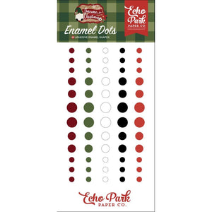 Scrapbooking  Echo Park Adhesive Enamel Dots 60/Pkg Gnome For Christmas Embellishments