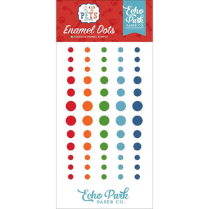 Echo Park Adhesive Enamel Dots 60/Pkg Pets