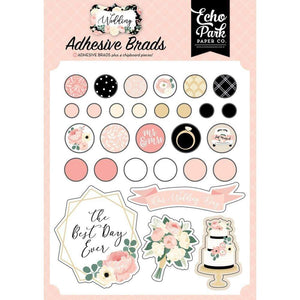 Scrapbooking  Echo Park Wedding Decorative Brads Embellishments