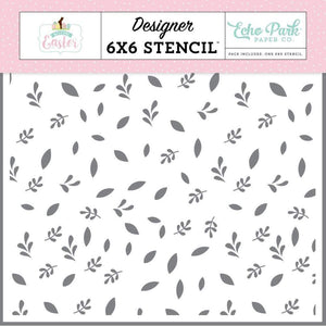 Scrapbooking  Welcome Easter Stencil 6"X6" Egg Hunt Greenery enamel dots