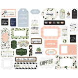 Scrapbooking  Coffee & Friends Cardstock Frames & Tags Ephemera 33/Pkg Ephemera