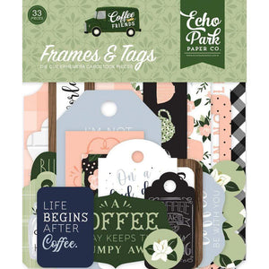 Scrapbooking  Coffee & Friends Cardstock Frames & Tags Ephemera 33/Pkg Ephemera
