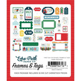 Scrapbooking  Echo Park Cardstock Ephemera 33/Pkg Frames and Tags, First Day Of School Ephemera