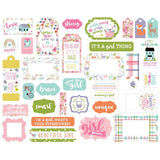 Scrapbooking  Echo Park Cardstock Ephemera 33/Pkg Frames & Tags, All About A Girl Ephemera