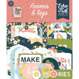 Scrapbooking  Echo Park Cardstock Ephemera 33/Pkg Frames & Tags, Day In The Life No. 2 Ephemera