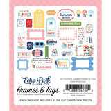Scrapbooking  Echo Park Cardstock Ephemera 33/Pkg Frames & Tags, My Favorite Summer Ephemera
